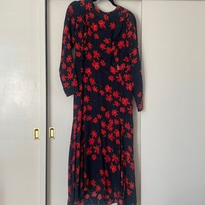 Red floral dress HM